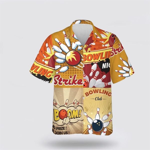 Bowling Club Strike And Bowling Pattern Bowling Hawaiin Shirt – Gift For Bowling Enthusiasts