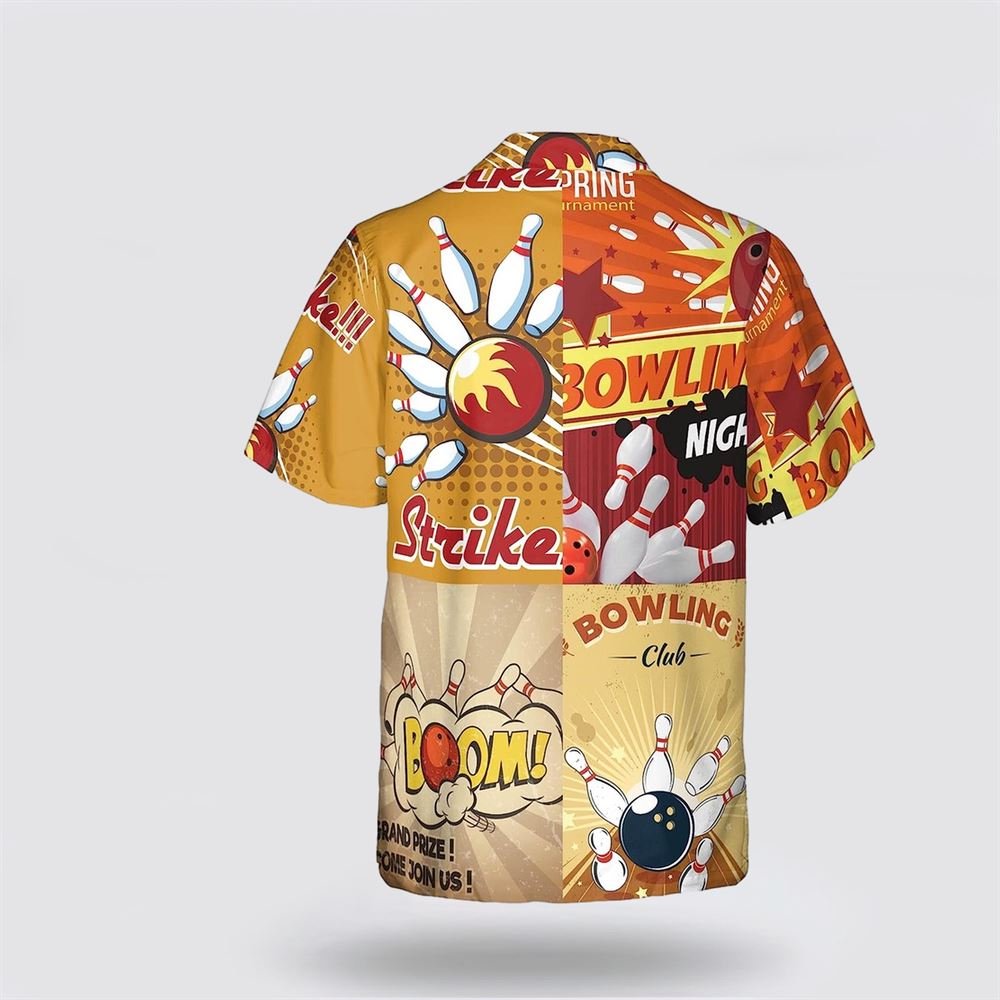 Bowling Club Strike And Bowling Pattern Bowling Hawaiin Shirt – Gift For Bowling Enthusiasts