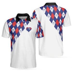 Bowling Heart Plaid Pattern Polo Shirt –…