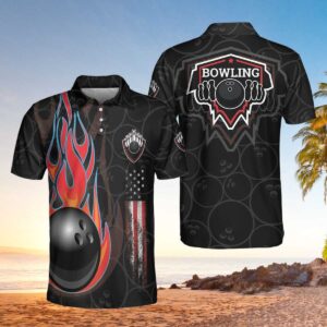 Bowling In Fire And American Flag Polo…