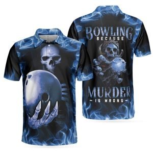 Bowling Murder Scary Skull Halloween Polo Shirt Gift For Bowling Enthusiasts 1 tekjwm.jpg
