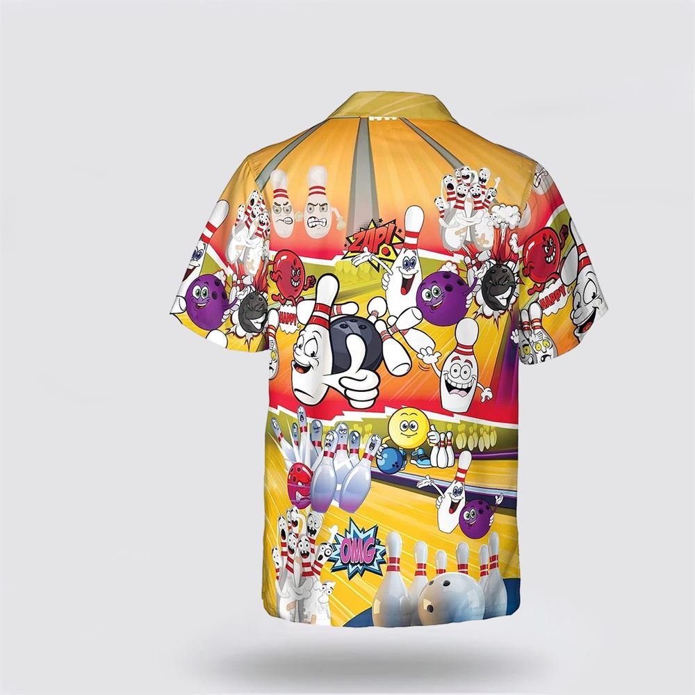 Bowling Pattern Funny Bowling Hawaiin Shirt – Gift For Bowling Enthusiasts