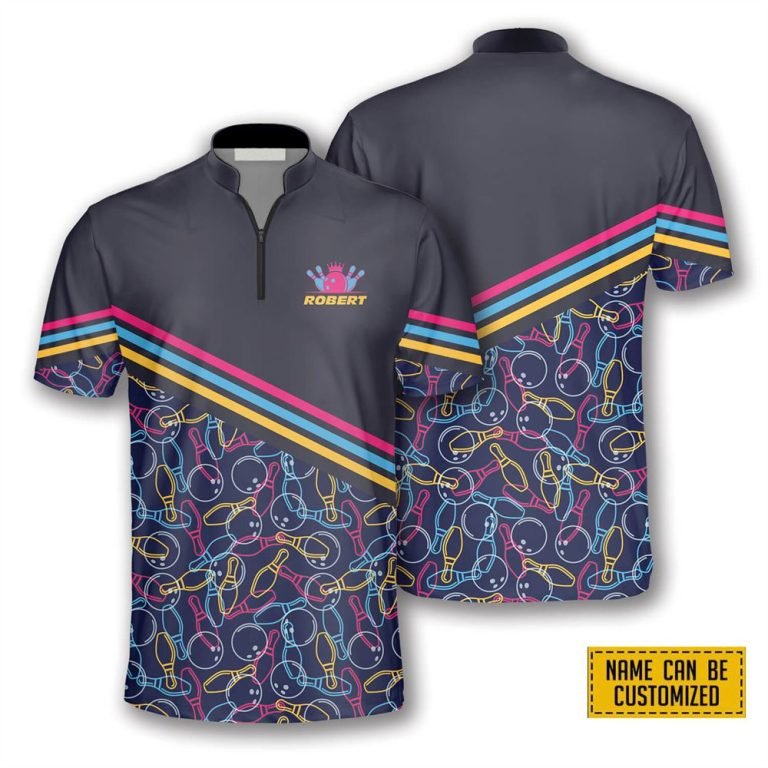Bowling Heartbeat Pulse Line Bowling Personalized Names And Team Jersey