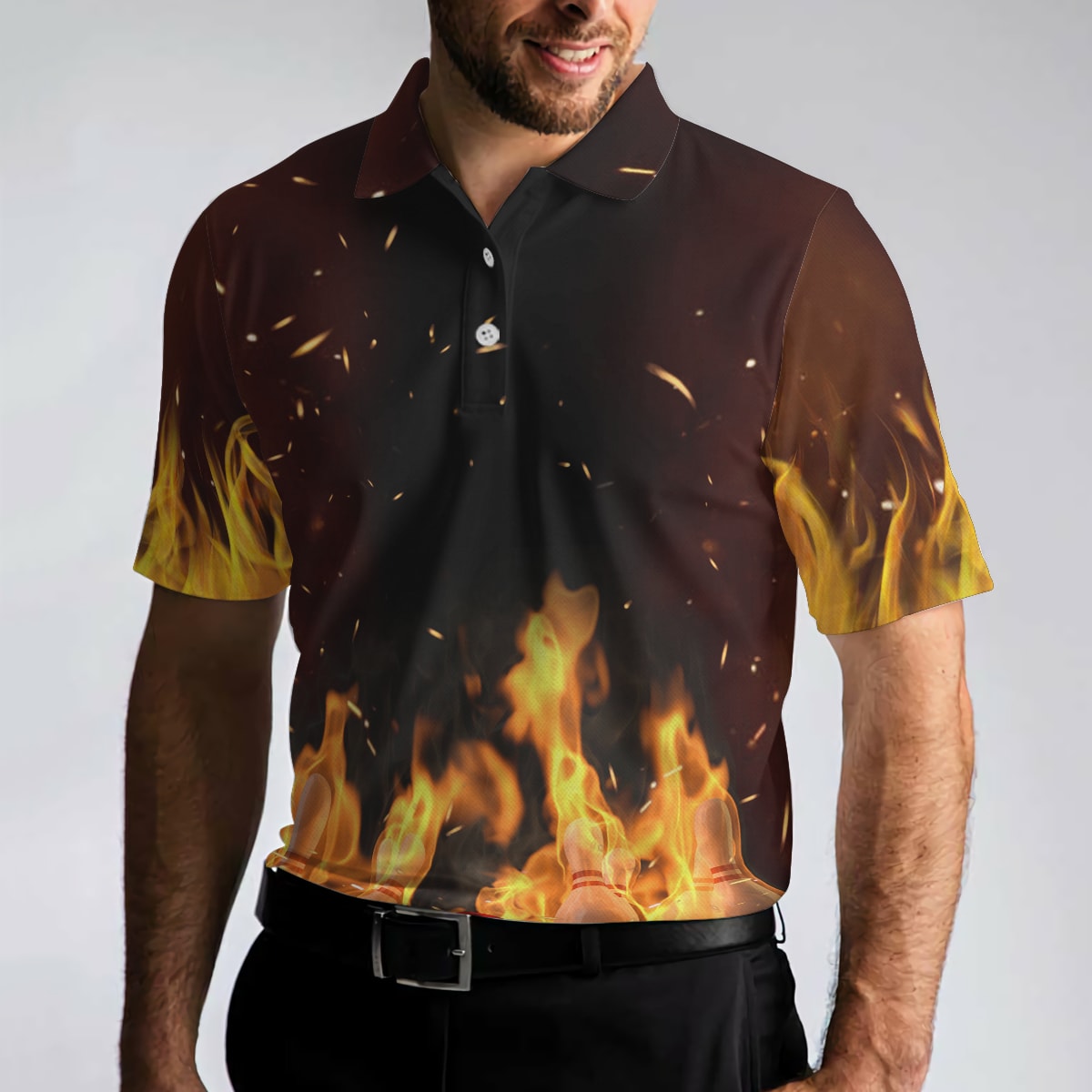 Bowling Pin With Fire Polo Shirt – Bowling Men Polo Shirt – Gifts To Get For Your Dad – Father’s Day Shirt Bowling Pin With Fire Polo Shirt – Bowling Men Polo Shirt – Gifts To Get For Your Dad – Father’s Day Shirt