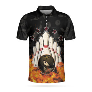 Bowling Skull And Monster Ball Polo Shirt - Bowling Men Polo Shirt - Gifts To Get For Your Dad - Father's Day Shirt