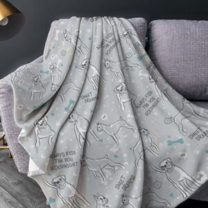 Boxer Sleepy  Fleece Throw Blanket - Pendleton Sherpa Fleece Blanket - Gifts For Dog Lover