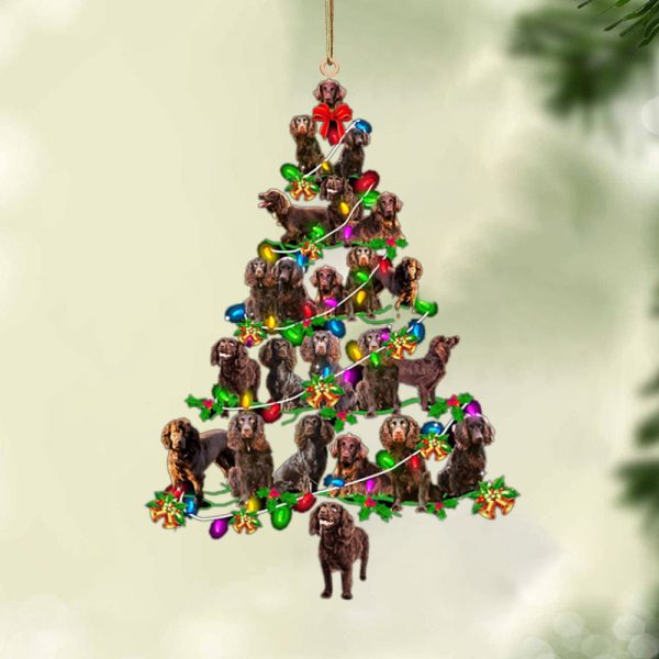 Boykin Spaniel-Christmas Tree Lights-Two Sided Christmas Plastic Hanging Ornament