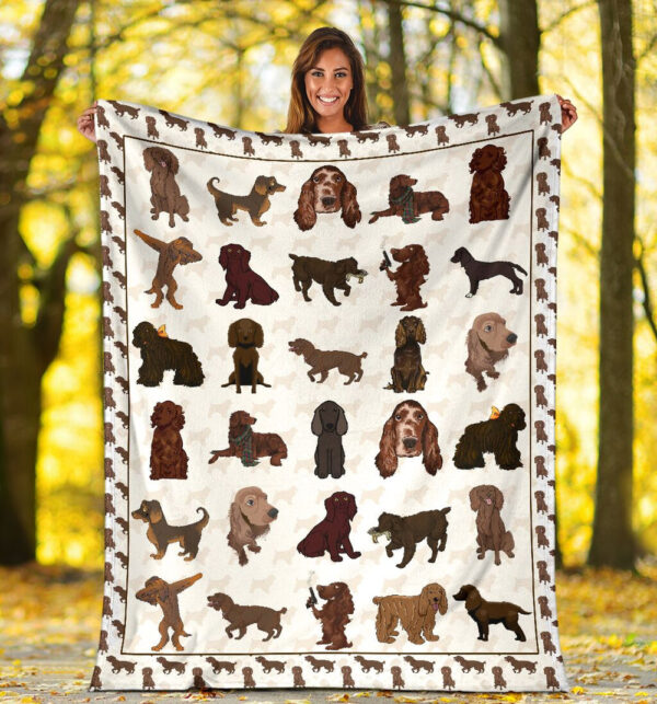 Boykin Spaniel Fleece Throw Blanket – Pendleton Sherpa Fleece Blanket – Gifts For Dog Lover