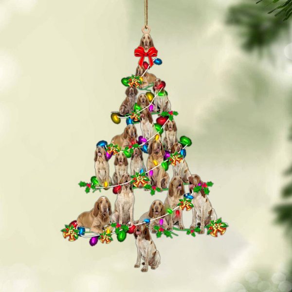 Bracco Italiano-Christmas Tree Lights-Two Sided Christmas Plastic Hanging Ornament