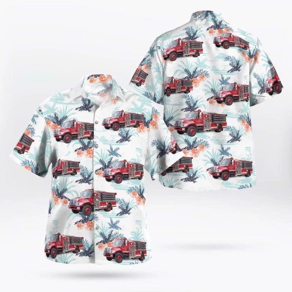 Bradford New Hampshire Bradford Fire Rescue Department Hawaiian Shirt – Gifts For Firefighters In New Hampshire