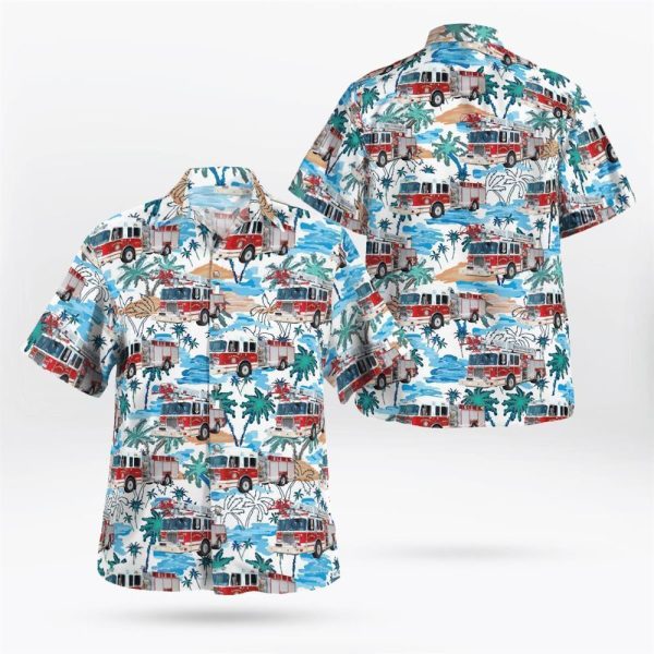 Brigantine New Jersey Brigantine Fire Department Hawaiian Shirt – Gifts For Firefighters In New Jersey