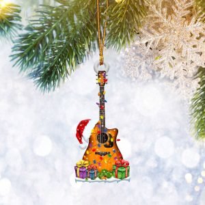 Brown Classic Guitar Santa Hat Christmas Light…