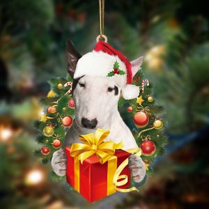Bull Terrier-Dogs Give Gifts Hanging Christmas Plastic…