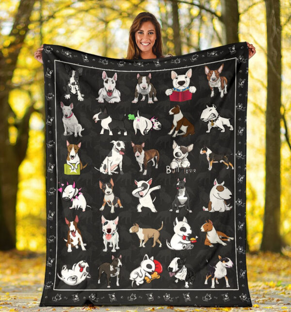 Bull Terrier Fleece Throw Blanket – Pendleton Sherpa Fleece Blanket – Gifts For Dog Lover