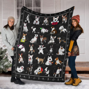 Bull Terrier Fleece Throw Blanket - Pendleton Sherpa Fleece Blanket - Gifts For Dog Lover