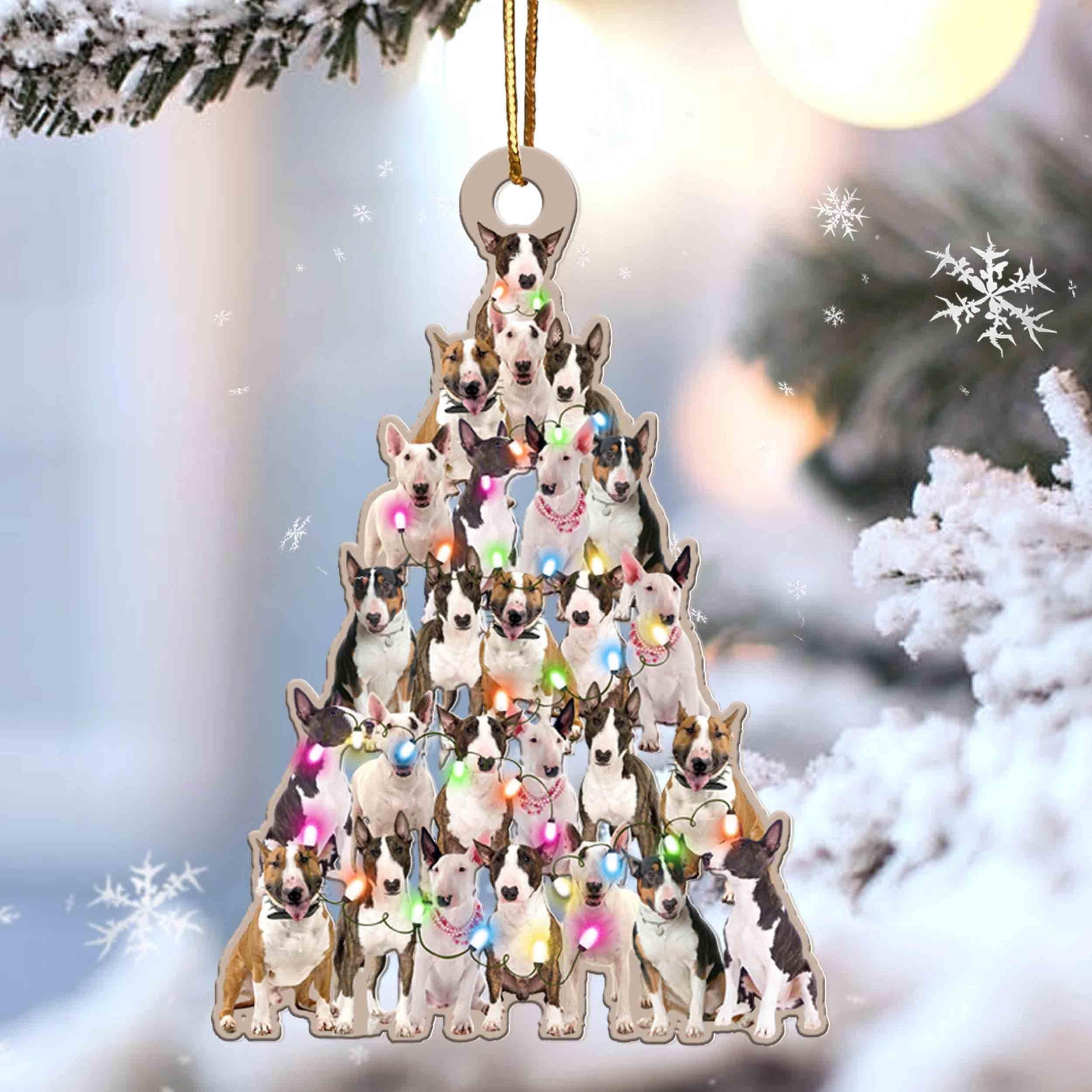Bull Terrier Lovely Tree – Dog Memorial Gift – Christmas Plastic Hanging Ornament Bull Terrier Lovely Tree – Dog Memorial Gift – Christmas Plastic Hanging Ornament