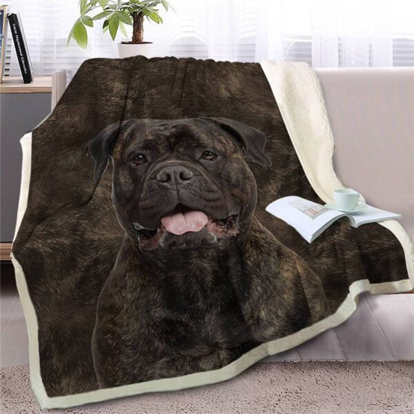 Bulldog Face  Fleece Throw Blanket – Pendleton Sherpa Fleece Blanket – Gifts For Dog Lover