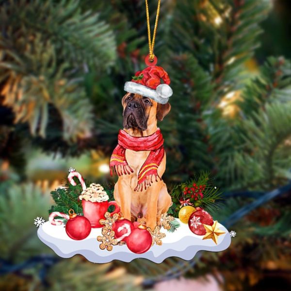 Bullmastiff Better Christmas Hanging Christmas Plastic Hanging Ornament – Christmas Decor