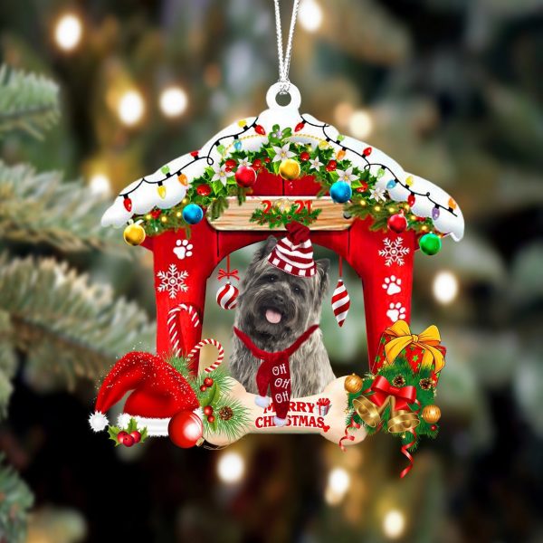 Cairn Terrier-Christmas House Two Sided Christmas Plastic Hanging Ornament – Gifts For Dog Lovers