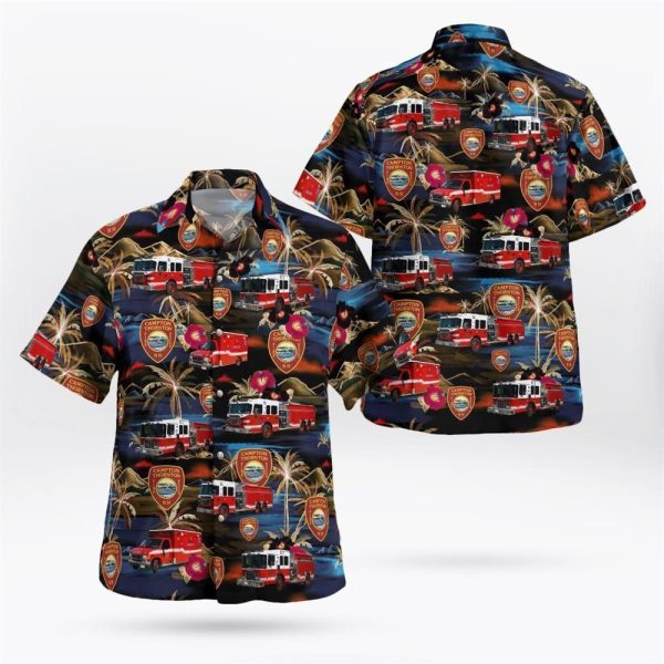 Campton Station New Hampshire Campton-Thornton Fire Department Hawaiian Shirt – Gifts For Fireman In New Hampshire