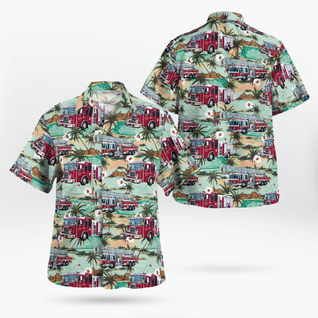 Canajoharie New York Canajoharie Fire Department Hawaiian Shirt Gifts