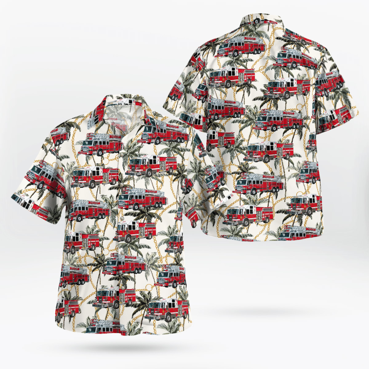Carlstadt, Bergen County, New Jersey, Carlstadt Fire Department Hawaiian Shirt – Gifts For Firefighters In Carlstadt, NJ
