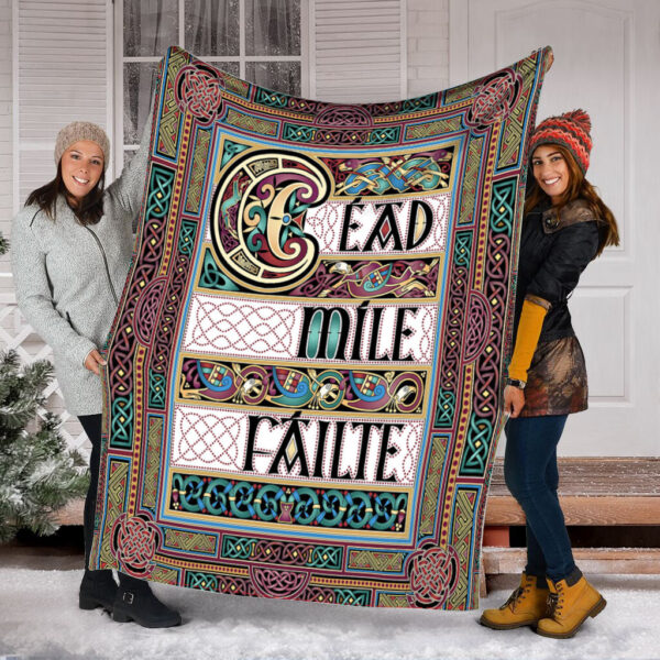 Cead Mile Failte Fleece Throw Blanket – Soft Throw Blanket – Best Blanket For All Seasons
