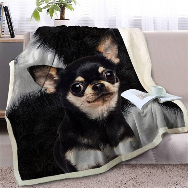 Chihuahua Face  Fleece Throw Blanket – Pendleton Sherpa Fleece Blanket – Gifts For Dog Lover