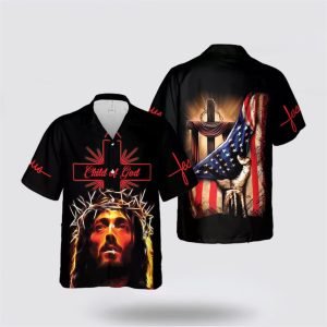 Child Of God Jesus Hawaii Shirt, American Power Vibes Shirts – Gifts For Christians