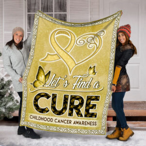Childhood Cancer Find A Cure Fleece Throw…