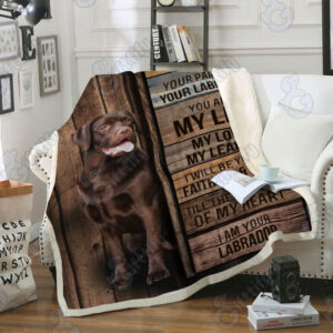 Chocolate Labrador Retriever Fleece Throw Blanket –…