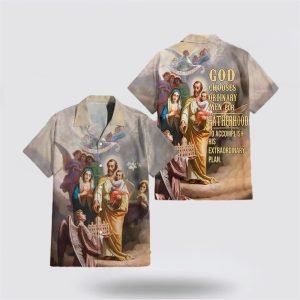Christian Artwork Shirt God Chooses Ordinary Fatherhood Jesus God Inspirational Hawaiian Shirt – Gifts For Christians