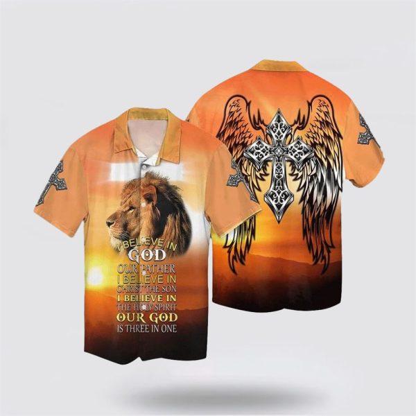 Christian Jesus And Lion Hawaiian Shirt – Gifts For Christians
