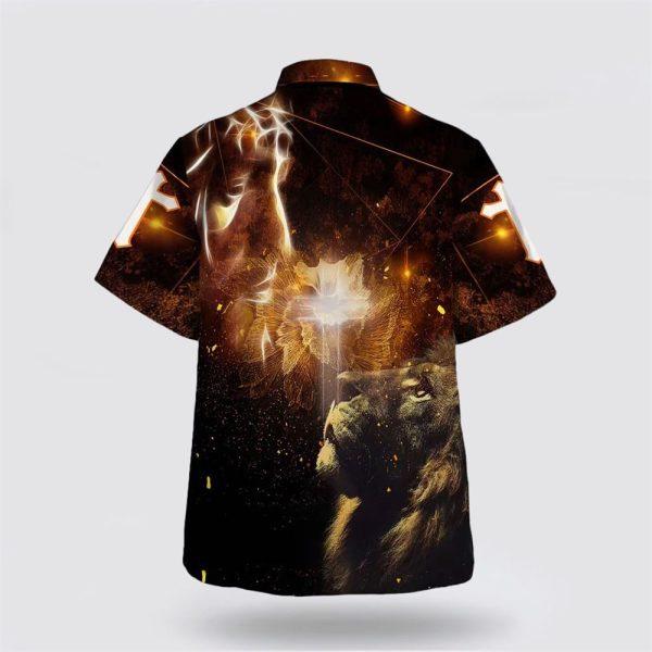 Christian Jesus Lion And Cross Hawaiian Shirts For Men – Gifts For Christians