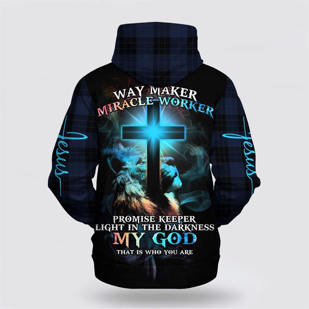 Christian Jesus Lion Cross All Over Print 3D Hoodies Jesus Printed All Over Print 3D Hoodie – Gifts For Christians