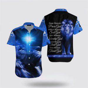 Christian Jesus Lion Cross Hawaiian Shirts For…
