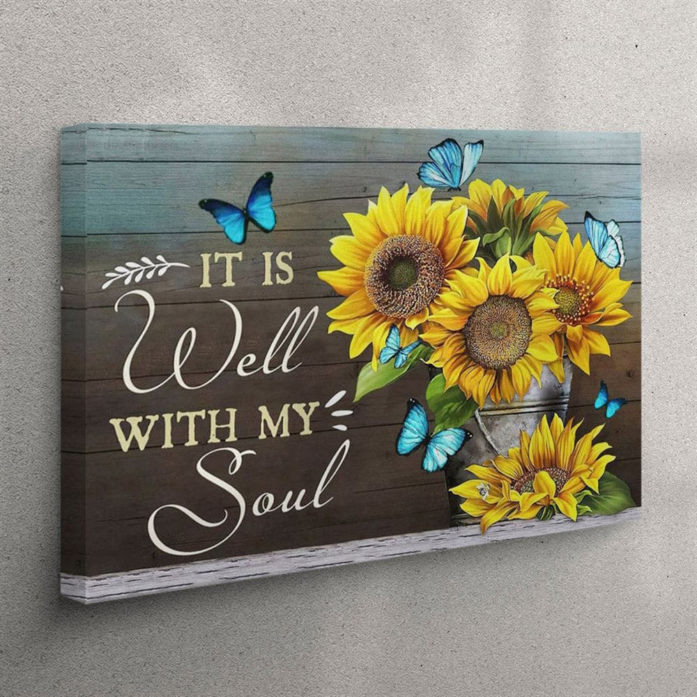Christian Wall Art It Is Well With My Soul Butterfly Floral Canvas Wall Art – Christian Wall Art Canvas Christian Wall Art It Is Well With My Soul Butterfly Floral Canvas Wall Art – Christian Wall Art Canvas