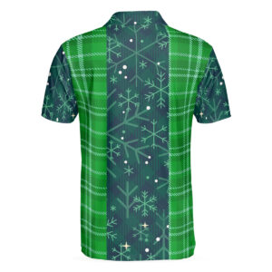 Christmas Bowling Decoration Light With Flannel Plaid Pattern Polo Shirt - Bowling Men Polo Shirt - Gifts To Get For Your Dad - Father's Day Shirt