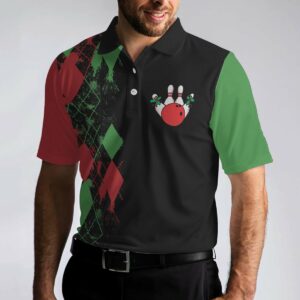 Christmas Themed Polo Shirt Design - Bowling Men Polo Shirt - Gifts To Get For Your Dad - Father's Day Shirt