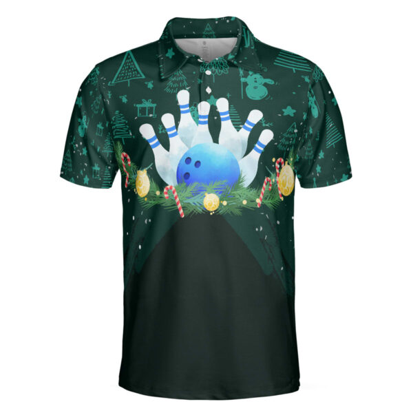 Christmas Wreath With Bowling Balls Polo Shirt – Bowling Men Polo Shirt – Gifts To Get For Your Dad – Father’s Day Shirt