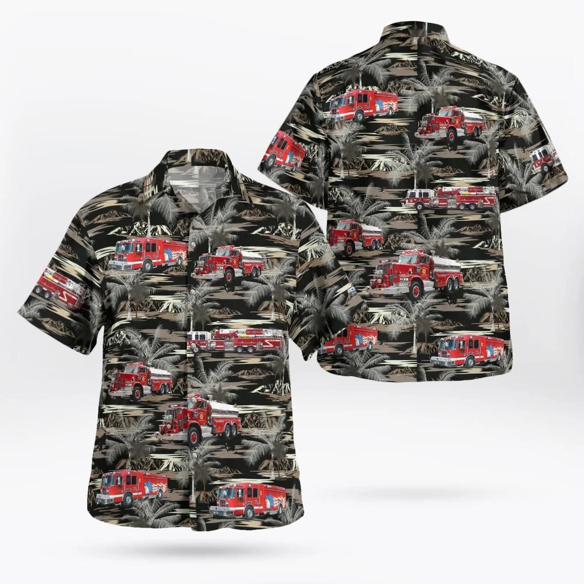 City of Portsmouth Fire Department Hawaiian Shirt – Gifts For Firefighters In New Hampshire