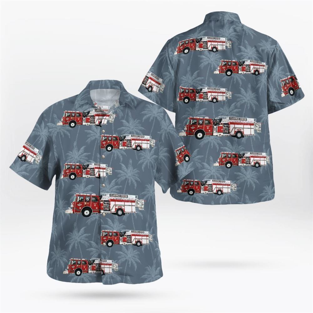 Clarence Center, NY, Clarence Center Volunteer Fire Company Hawaiian Shirt – Gifts For Firefighters In NY Clarence Center, NY, Clarence Center Volunteer Fire Company Hawaiian Shirt – Gifts For Firefighters In NY