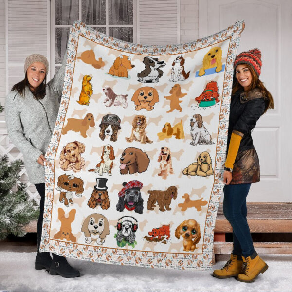 Cocker Spaniel Fleece Throw Blanket – Pendleton Sherpa Fleece Blanket – Gifts For Dog Lover