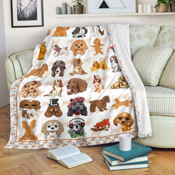 Cocker Spaniel Fleece Throw Blanket – Pendleton Sherpa Fleece Blanket – Gifts For Dog Lover