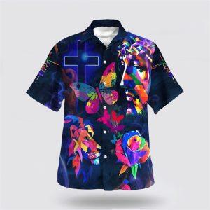 Colorful Jesus Lion Hawaiian Shirts For Men 1 lflf7p.jpg