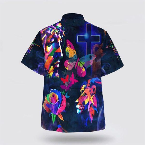 Colorful Jesus Lion Hawaiian Shirts For Men – Gifts For Christians