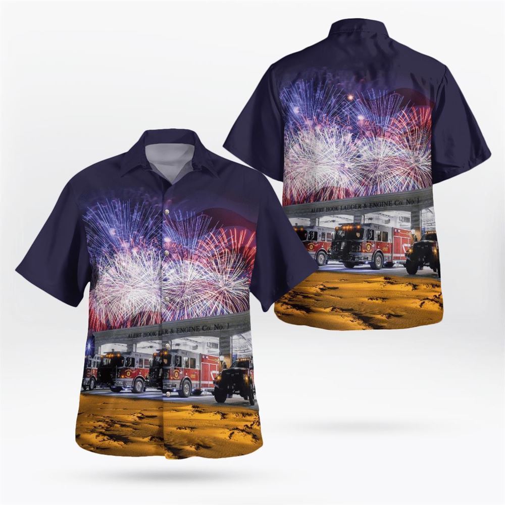Concord New Hampshire New Hampshire Fire Academy 2001 Oshkosh T1500 ARFF 5 Hawaiian Shirt – Gifts For Firefighters In New Hampshire