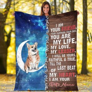 Corgi Is Your Friend  Fleece Throw Blanket - Pendleton Sherpa Fleece Blanket - Gifts For Dog Lover