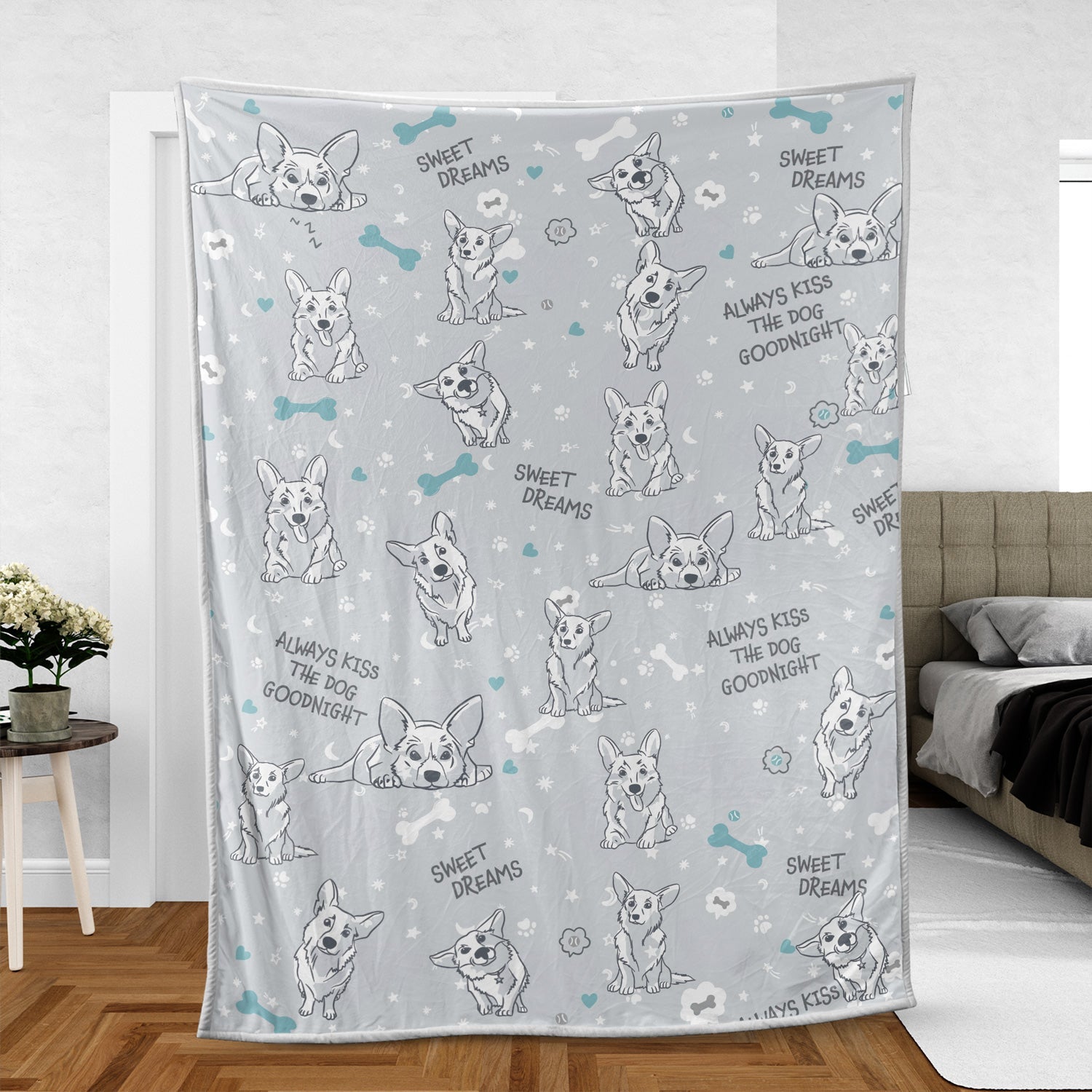 Corgi Sleepy  Fleece Throw Blanket – Pendleton Sherpa Fleece Blanket – Gifts For Dog Lover