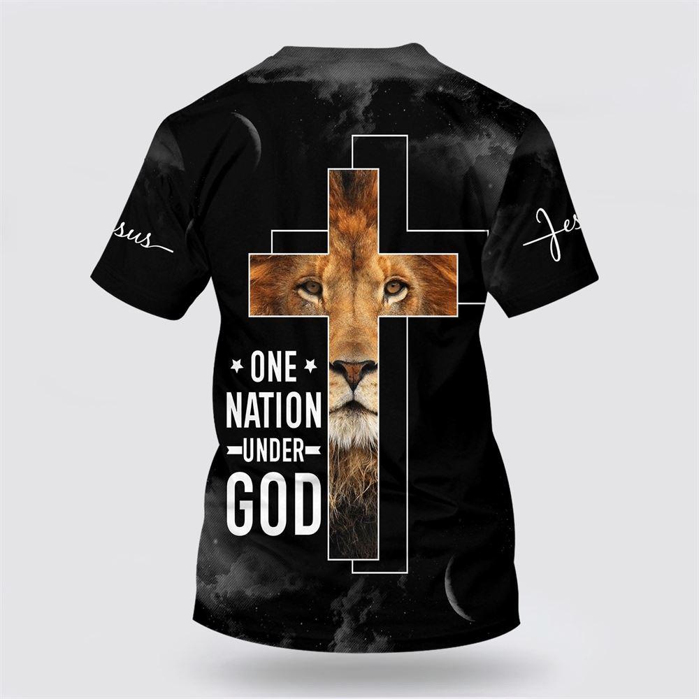 Cross The Lion Of Judah Shirts One Nation Under God All Over Print 3D T Shirt – Gifts For Christians Cross The Lion Of Judah Shirts One Nation Under God All Over Print 3D T Shirt – Gifts For Christians